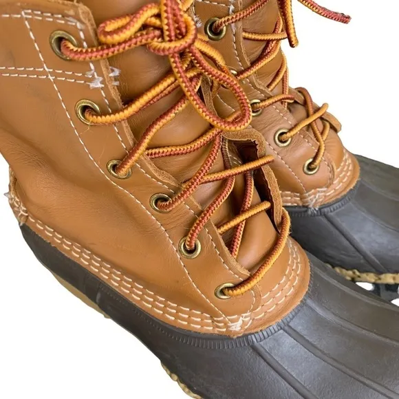 Original LL Bean Boots Women's Leather Waterproof Duck Boot Handmade USA 6M
