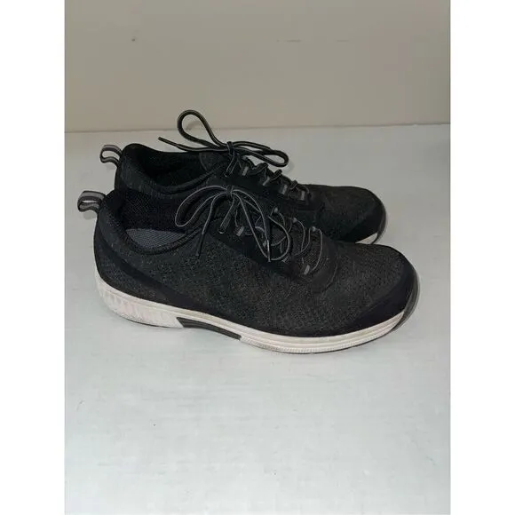 OrthoFeet 619 Shoes Black Athletic Comfort Walking Diabetic Mens 11.5  A2