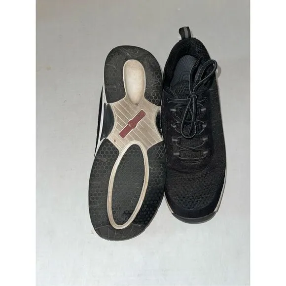 OrthoFeet 619 Shoes Black Athletic Comfort Walking Diabetic Mens 11.5  A2