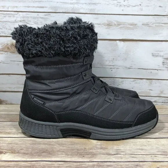 Orthofeet Alps Waterproof Snow Insulated Boots Womens Size 10.5 Outdoors Black