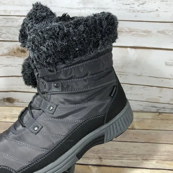 Orthofeet Alps Waterproof Snow Insulated Boots Womens Size 10.5 Outdoors Black