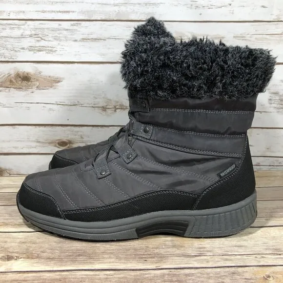 Orthofeet Alps Waterproof Snow Insulated Boots Womens Size 10.5 Outdoors Black
