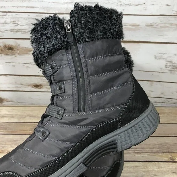 Orthofeet Alps Waterproof Snow Insulated Boots Womens Size 10.5 Outdoors Black