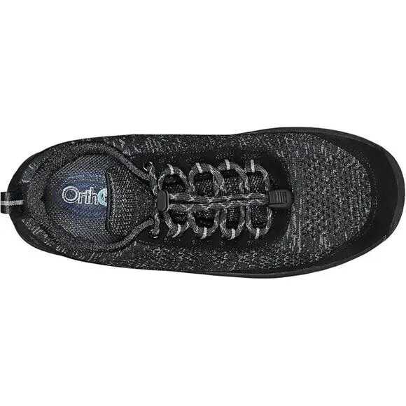 OrthoFeet Lava No-Tie Sneakers Men's US 13 Black Low Top Running Shoes ZPO363