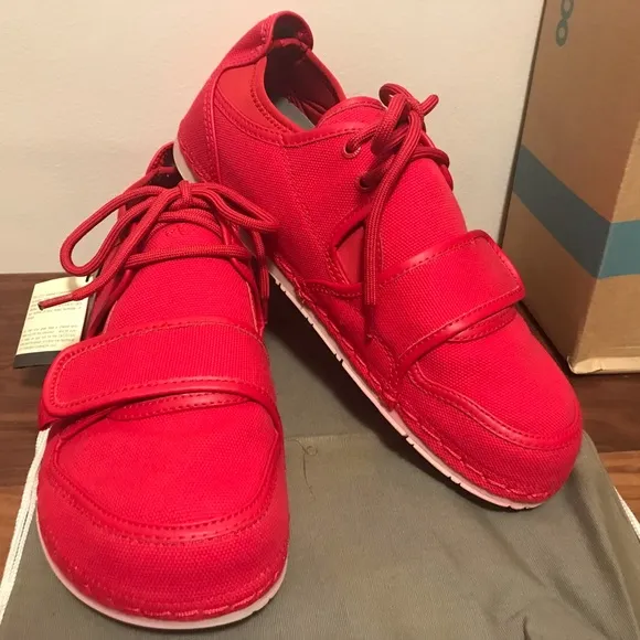 OTZ Low Lace Up Canvas Shoes Red US Size 11