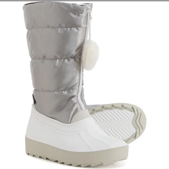 Pajar Made in Italy Fay Quilted Pom Pom Insulated Boots Waterproof Insulated NWT