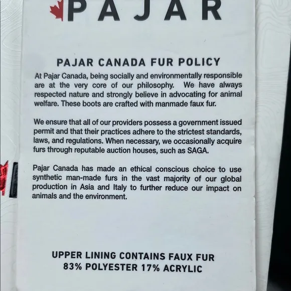 Pajar Size 11 Black Winter Boots