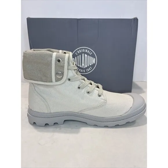 Palladium Mens 10 Baggy Canvas Combat Boot Lug Hi Low Top Sneaker Streetwear NEW