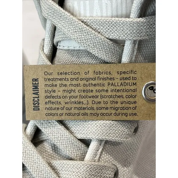 Palladium Mens 10 Baggy Canvas Combat Boot Lug Hi Low Top Sneaker Streetwear NEW
