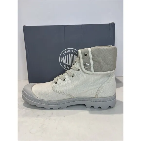 Palladium Mens 10 Baggy Canvas Combat Boot Lug Hi Low Top Sneaker Streetwear NEW