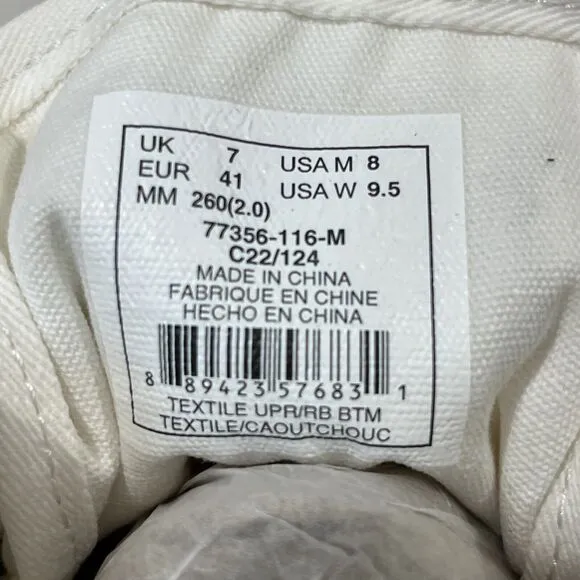 Palladium Pampa HI Htg Supply Star White Combat Boots M 8 , W 9.5 Canvas NEW