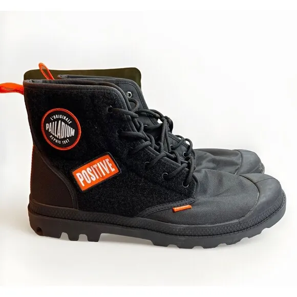 PALLADIUM Pampa HI SUPPLY RS - Men's 13 Boots Canvas Black 78881-008