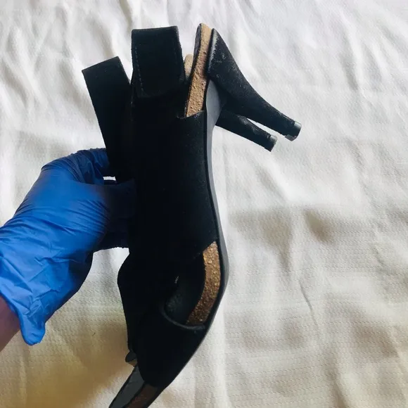 Pedro Garcia Black Women's Slingback Heels