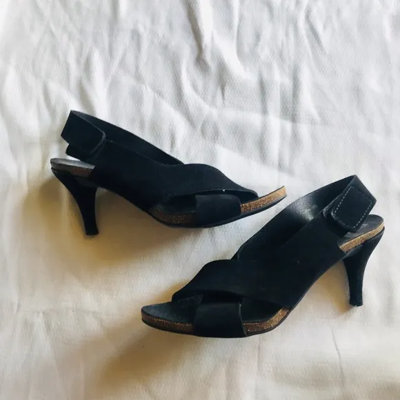 Pedro Garcia Black Women's Slingback Heels