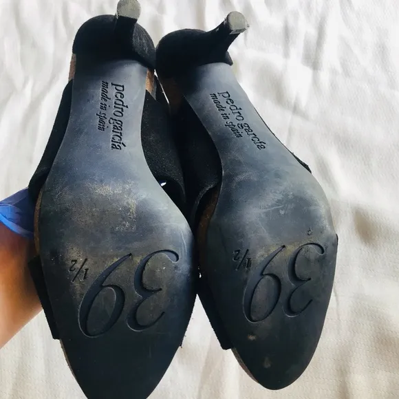 Pedro Garcia Black Women's Slingback Heels