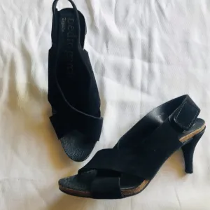 Pedro Garcia Black Women's Slingback Heels