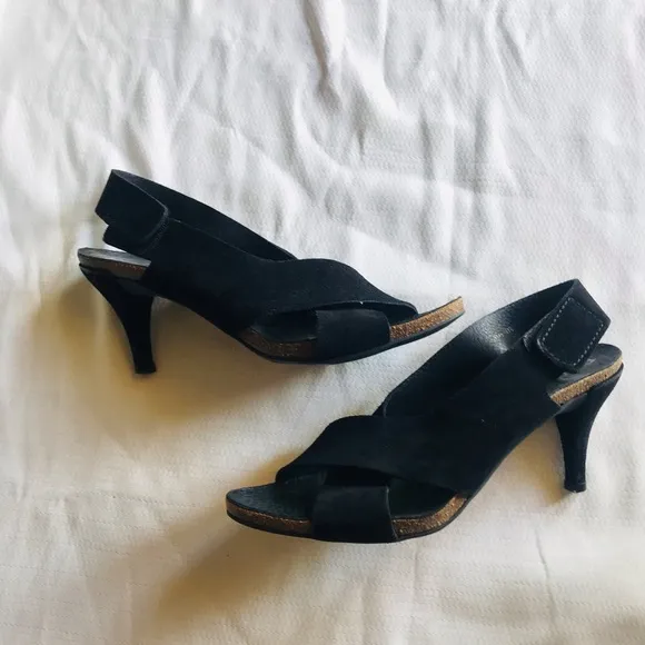 Pedro Garcia Black Women's Slingback Heels