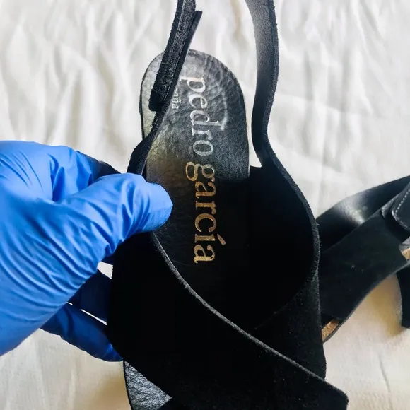 Pedro Garcia Black Women's Slingback Heels