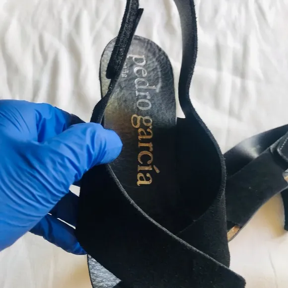 Pedro Garcia Black Women's Slingback Heels