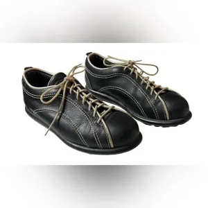 Pelotas baseball black Camper Black Leather Oxfords Comfort Shoes EU 39