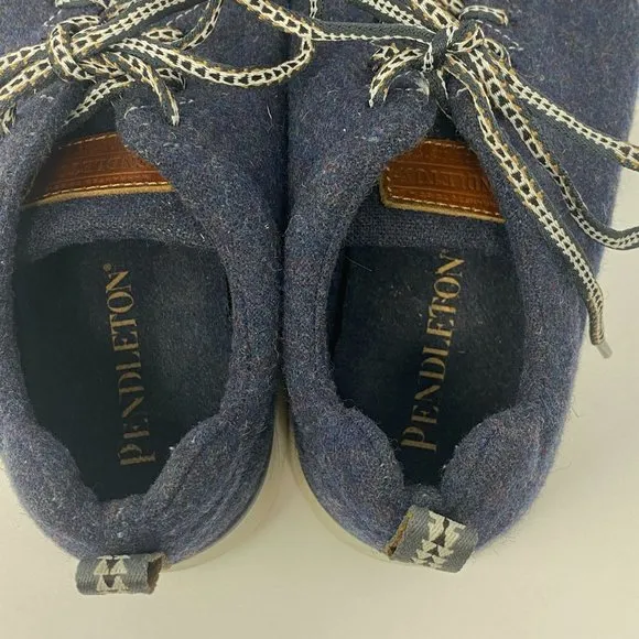 Pendleton Womens Blue Wool Sneakers Lace-Up Shoes Size 8, PWF19L05