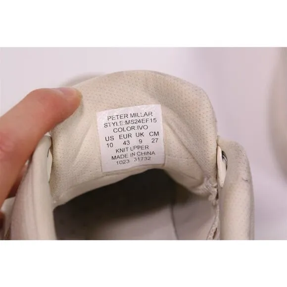 Peter Millar Mens Tan Drift V2 Knit Sneakers Shoes US 10
