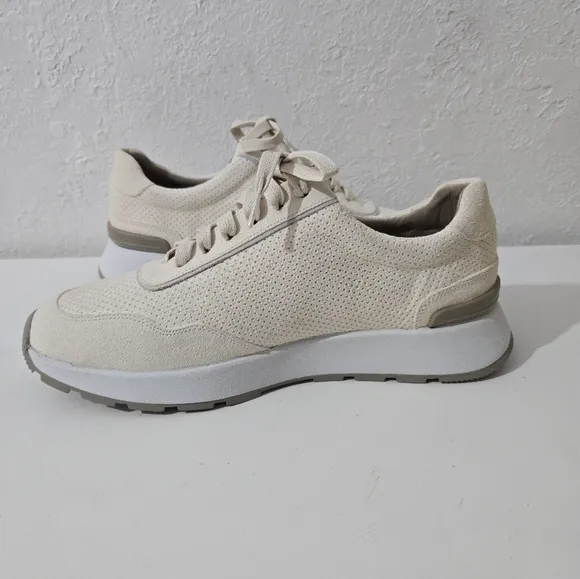 Peter Millar Wayfare Runner Ivory Suede Comfort Casual Sneaker Shoes Men's Sz 11