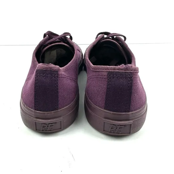 PF Flyers Center Lo Sneakers 9 Womens Purple Canvas Lace Up Shoes Mens 7.5