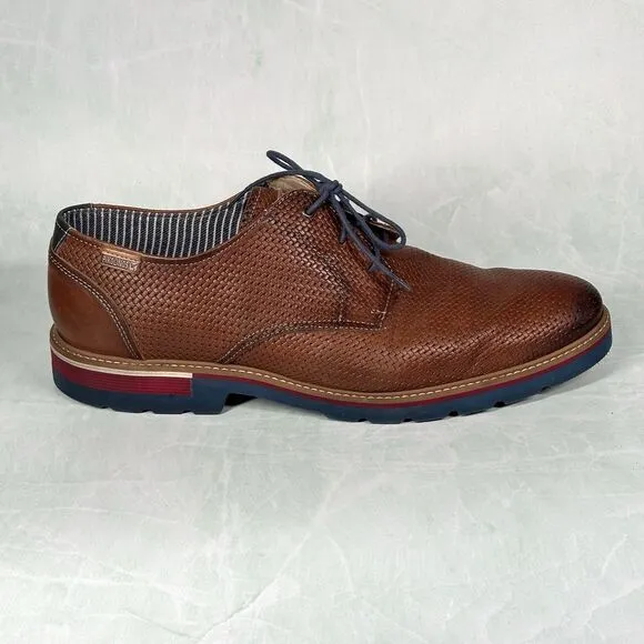 Pikolinos Alcoy Comfort Shoes Brown Weaved Leather Mens Size EU 45 US 11-11.5