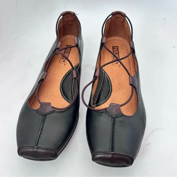 PIKOLINOS Gandia Ghillie Lace Pump 849-2531 Brown Leather Women 38 US 7.5-8 NWOB