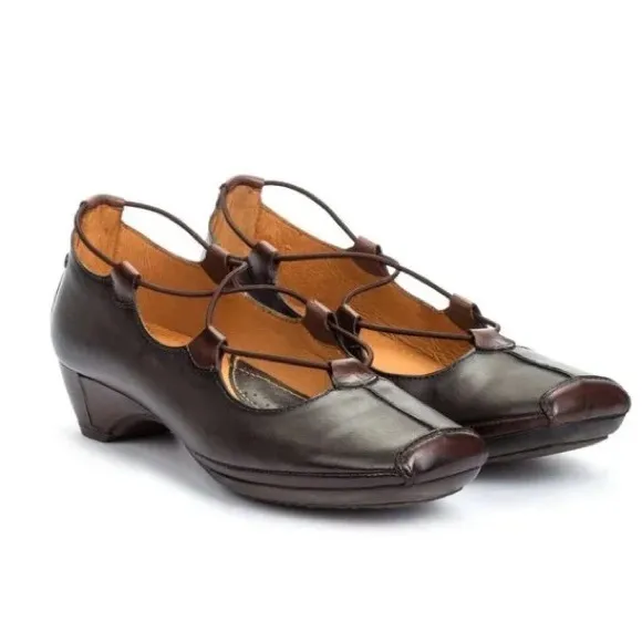 PIKOLINOS Gandia Ghillie Lace Pump 849-2531 Brown Leather Women 38 US 7.5-8 NWOB