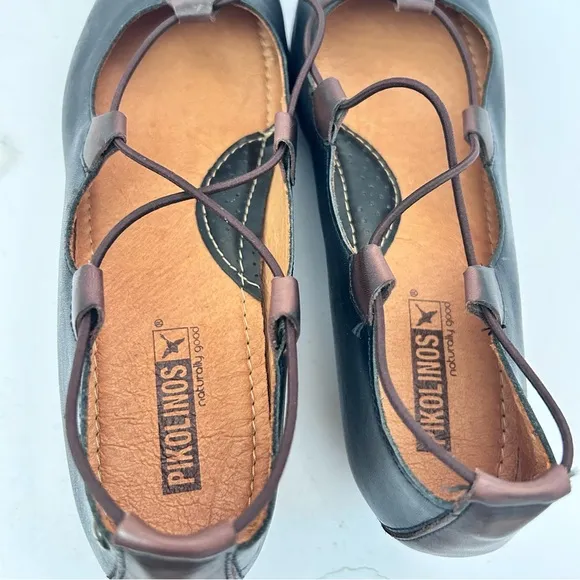 PIKOLINOS Gandia Ghillie Lace Pump 849-2531 Brown Leather Women 38 US 7.5-8 NWOB