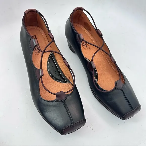 PIKOLINOS Gandia Ghillie Lace Pump 849-2531 Brown Leather Women 38 US 7.5-8 NWOB