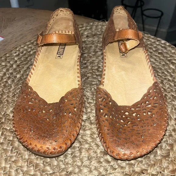 PIKOLINOS Women's Semi-Closed Leather Shoes P. Vallarta size 37 6.5-7