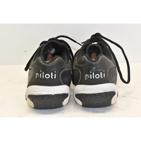 Piloti Men's Prototipo GT Driving Racing Black Leather Shoes Size 10.5