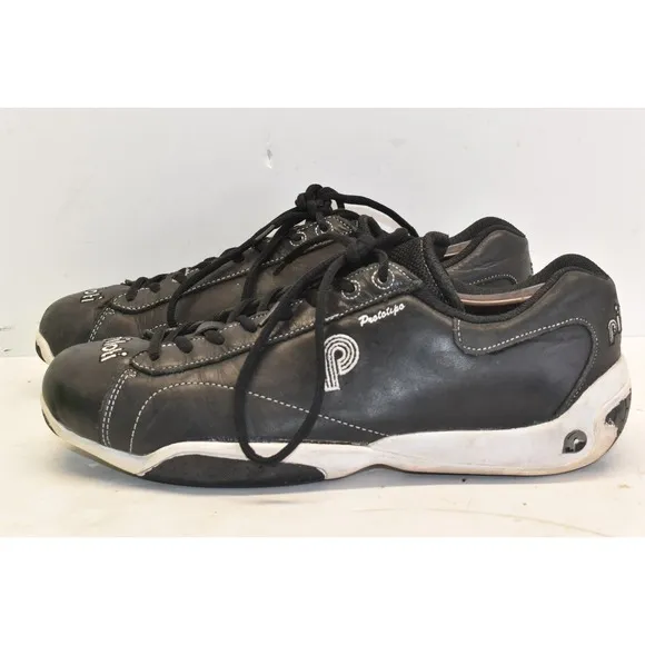 Piloti Men's Prototipo GT Driving Racing Black Leather Shoes Size 10.5