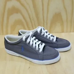 Polo Ralph Lauren Bryn Canvas Sneakers Men's 12 Grey Blue Casual Shoes