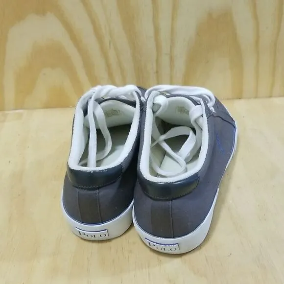 Polo Ralph Lauren Bryn Canvas Sneakers Men's 12 Grey Blue Casual Shoes