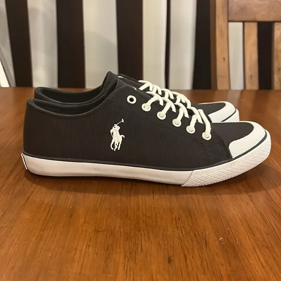 Polo Ralph Lauren Chandler Canvas Shoes Sneakers new Navy Blue Youth Size 6 boys