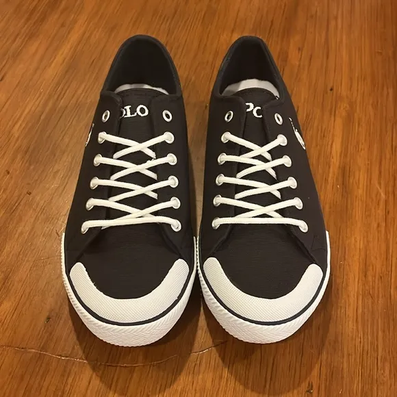 Polo Ralph Lauren Chandler Canvas Shoes Sneakers new Navy Blue Youth Size 6 boys