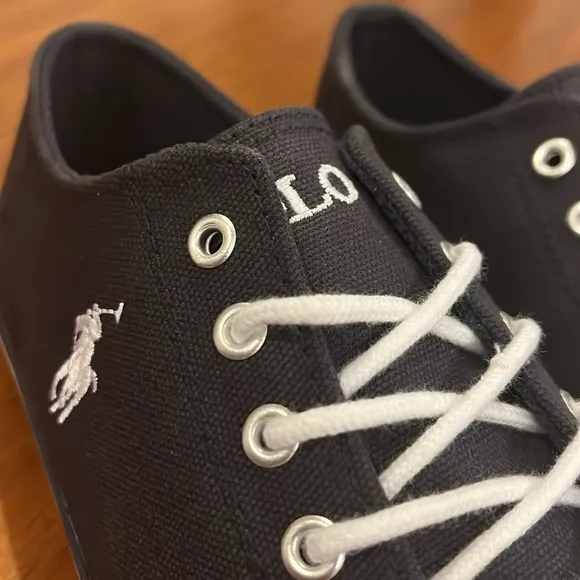 Polo Ralph Lauren Chandler Canvas Shoes Sneakers new Navy Blue Youth Size 6 boys