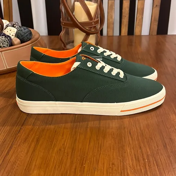 Polo Ralph Lauren CP93 Regatta Summer boat canvas shoes sneakers green Mens 11.5