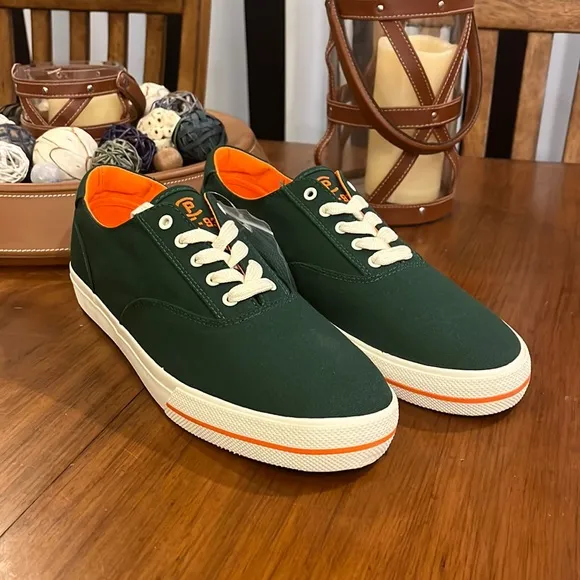Polo Ralph Lauren CP93 Regatta Summer boat canvas shoes sneakers green Mens 11.5