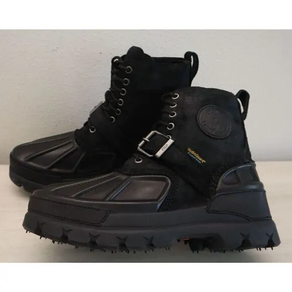 Polo Ralph Lauren Men Sz 8D Black Oslo High Waterproof Leather-Suede Boots $188