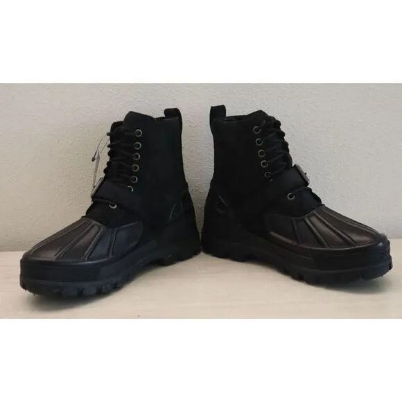 Polo Ralph Lauren Men Sz 8D Black Oslo High Waterproof Leather-Suede Boots $188