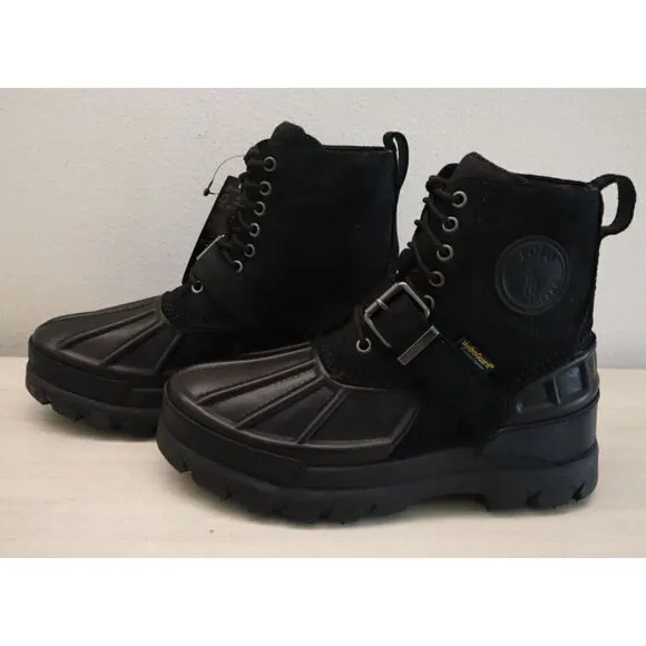 Polo Ralph Lauren Men Sz 8D Black Oslo High Waterproof Leather-Suede Boots $188