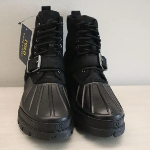 Polo Ralph Lauren Men Sz 8D Black Oslo High Waterproof Leather-Suede Boots $188
