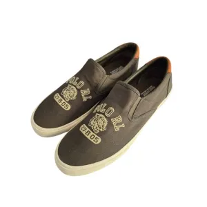 Polo Ralph Lauren Men Thompson P Sneakers US 13D Deep Olive Green Canvas Shoes