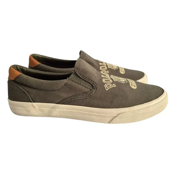 Polo Ralph Lauren Men Thompson P Sneakers US 13D Deep Olive Green Canvas Shoes