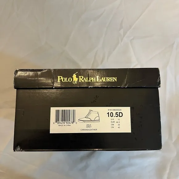 POLO RALPH LAUREN Men’s Canvas Mid Top Shoes, Size 10.5.